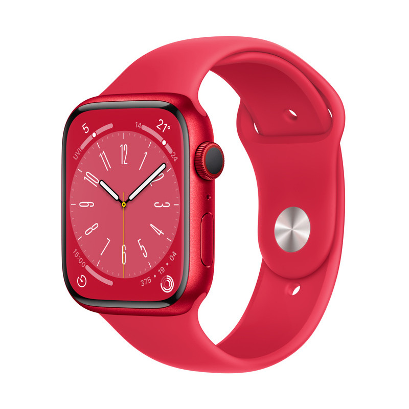 Apple Watch 8 GPS + Cellular 45mm Sport Band (PRODUCT)RED (MNKA3EL/A)