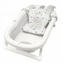 PRIMABOBO MyToy foldable bathtub with a bath cushion and a toy, grey, HB_wst_G