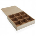 Decorative box Versa Tree Wood (24 x 6 x 24 cm)