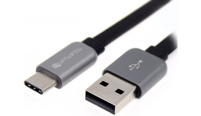 4Smarts kaabel USB-C 1m, must