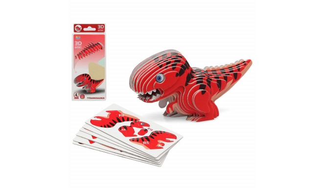 3D Puzzle Dino 18 x 8 cm Red
