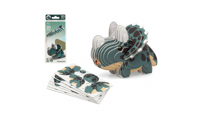 3D Puzzle Dino 18 x 8 cm Green