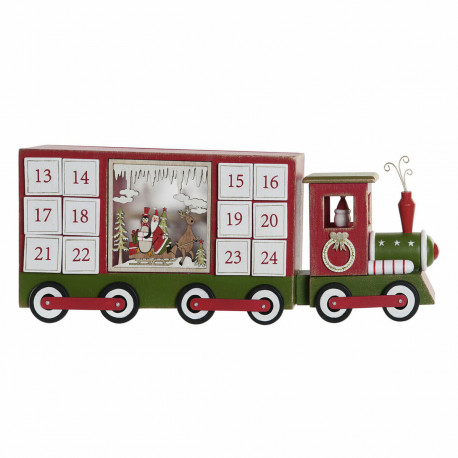Adventes kalendārs DKD Home Decor Koks Vilciens (43 x 9.5 x 17 cm)