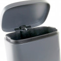 Rubbish bin DKD Home Decor Metal Light grey Polypropylene (PP) (21 x 15 x 29.5 cm) (5 L)