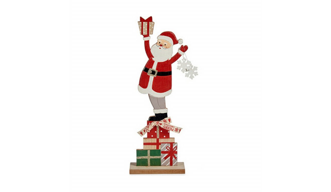 Dekoratīvās figūriņas Sarkans Ziemassvētku vecītis 7 x 40 x 14 cm Pelēks Koks Balts