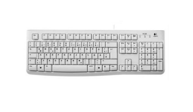 Logitech Keyboard K120 OEM white USB