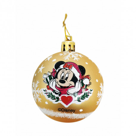 Eglītes rotājums Minnie Mouse Lucky Bronza 10 gb. Plastmasa (Ø 6 cm)