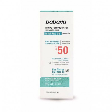 Päikesekaitsekreem Babaria Solar Mineral Uv Spf 50 50 ml