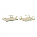 Поднос DKD Home Decor Полипропилен (пп) Деревянный MDF (2 pcs)