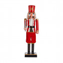 Decorative Figure Red Black Nutcracker Plastic (10 x 37 x 9 cm)