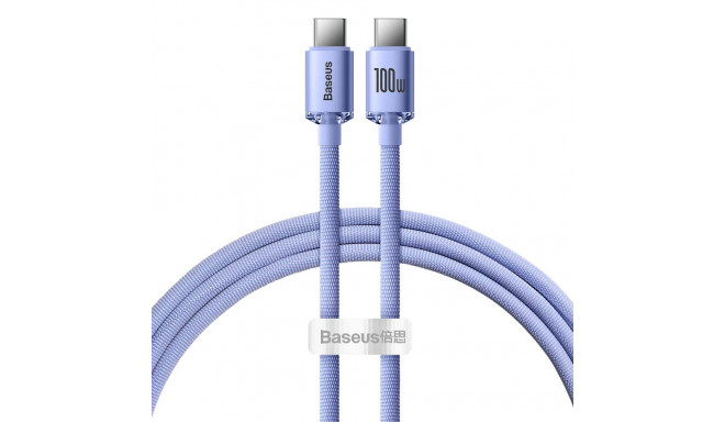 Baseus cable Crystal Shine USB-C - USB-C 1,2 m 100W purple