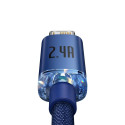 Baseus cable Crystal Shine USB - Lightning 2,0 m 2,4A blue