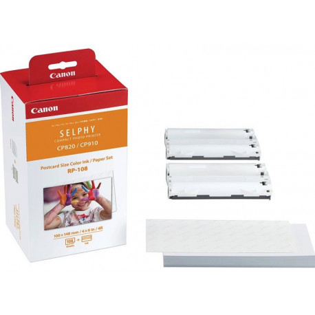 Canon fotopaber + tindikassett RP-108 10x15cm 108 lehte (avatud pakend)
