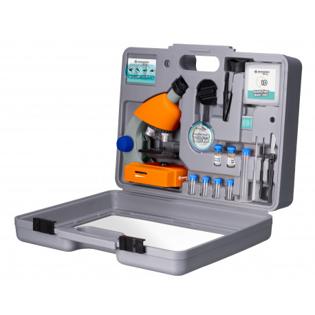 Microscope 40x-640x with Accessories and Hard box, BRESSER Junior