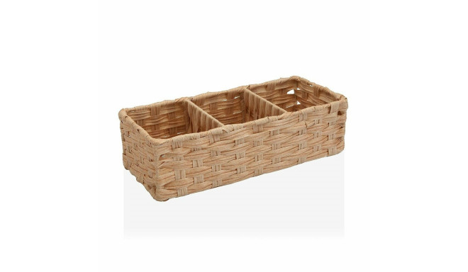 Basket Versa Light brown 3 Compartments Polyethylene (15,2 x 10,2 x 35,6 cm)