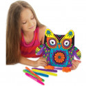 COLORINO CREATIVE Owl pillow for coloring, 91312PTR