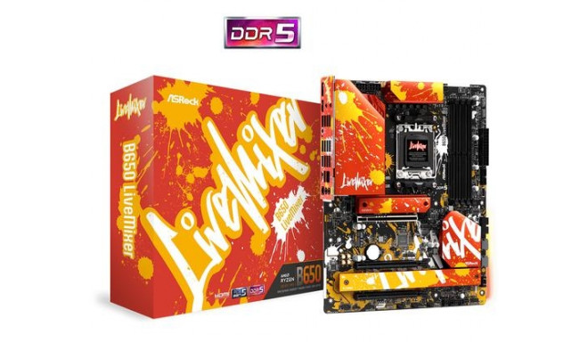 ASRock emaplaat B650 LiveMixer AMD B650 AM5 ATX