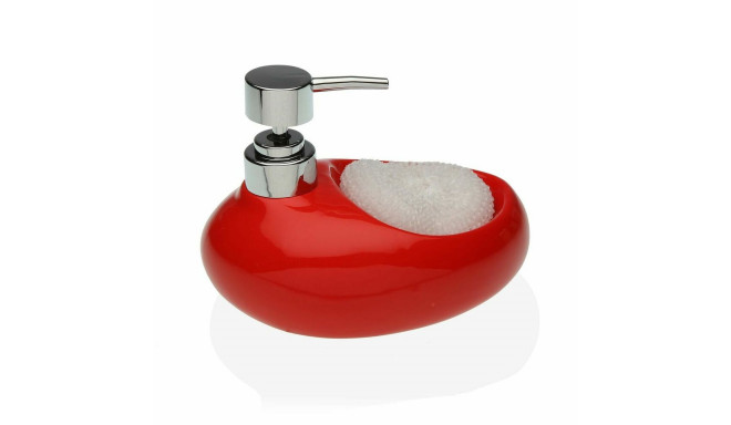 Soap Dispenser Versa Red Scourer Ceramic (16,5 x 16 x 10,5 cm)