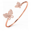 Bracelet Folli Follie Butterflies Sterling silver (Ø 55 mm) (Pink)