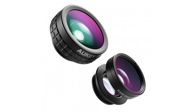 PL-A6 set of glass lenses for smartphone 3in1 | fisheye, macro x10, wide-angle 0.67x | glass optic