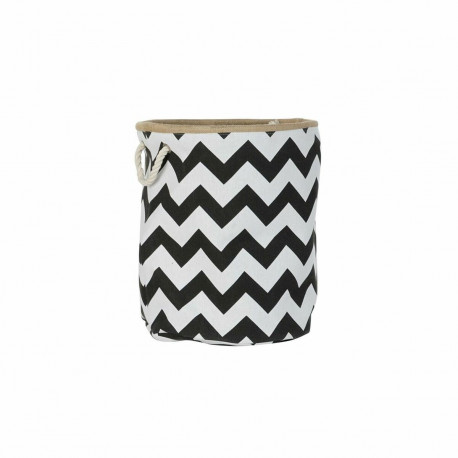 Dekoratiivkorv DKD Home Decor Valge Must Džuut