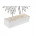 Decorative Figure DKD Home Decor Metal White Tropical MDF Wood Leaf of a plant (36 x 7 x 46 cm)