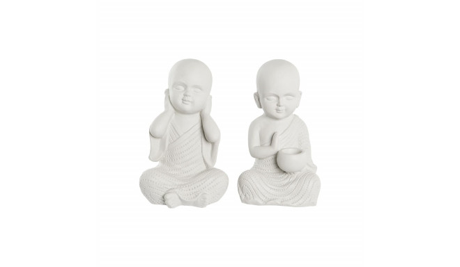 Dekoratīvās figūriņas DKD Home Decor 25,5 x 19 x 39 cm Balts Mūks Austrumniecisks (2 gb.)