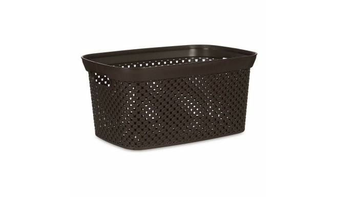 Basket Brown Plastic 10 L 24 x 17 x 35 cm