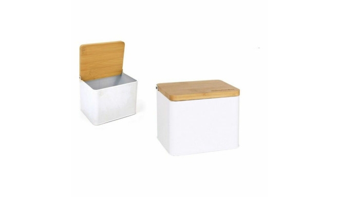 Salt Shaker with Lid Privilege Metal Bamboo (14 x 11 x 11 cm)