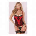 Corset Seven Til Midnight Black/Red (S - EU 34-36)