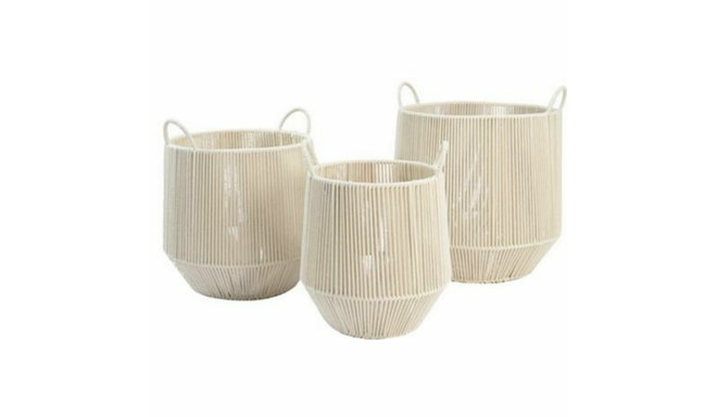 Набор корзин DKD Home Decor Бежевый Металл (3 Предметы)