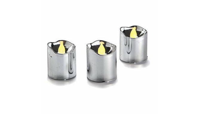 LED Candle Silver Plastic