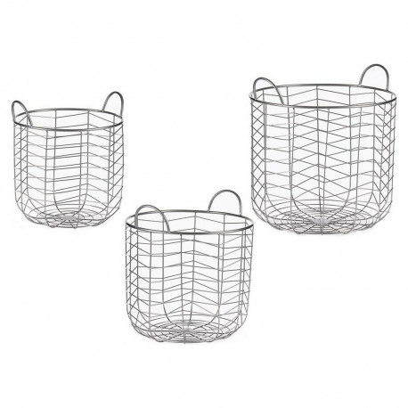 Korvide Komplekt Hõbedane Metall (3 pcs)