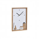 Настенное часы DKD Home Decor Деревянный Белый Дома (20 x 4 x 30 cm)