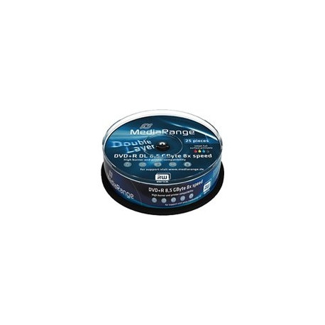 MediaRange DVD+DL 8,5GB 8x 25tk tornis