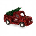 Декоративная фигура Автомобиль Рождество Мишура Красный Зеленый Пластик полипропилен (15 x 18 x 27 c