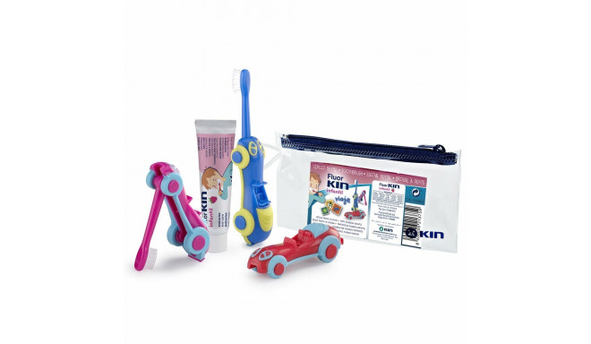 Oral Care komplekt lastele Kin Fluorkin Infantil Viaje Coche Auto (3 Tükid, osad)