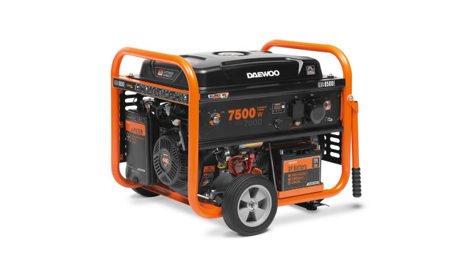 Daewoo GDA 8500E engine-generator 7000 W 30 L Petrol Black, Orange