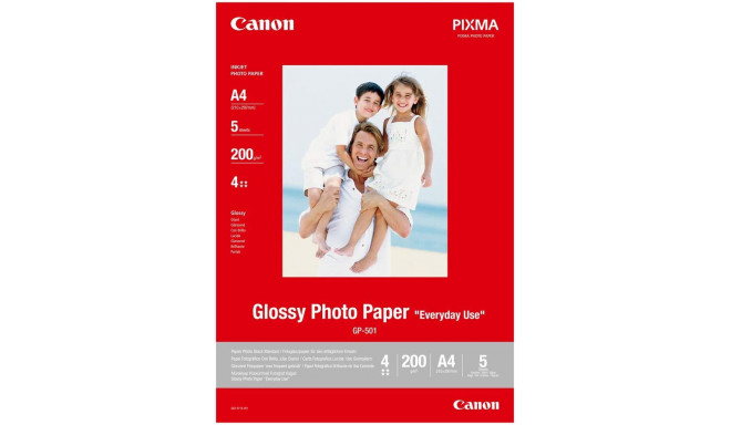 Canon photo paper GP-501 A4 Glossy 200g 5 sheets