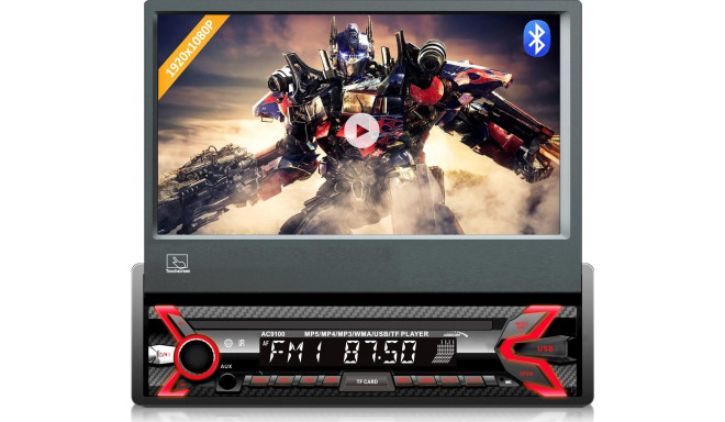 Audiocore AC9100 radio Car Digital Black  Red