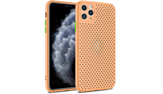 Fusion Breathe Case Silikona Aizsargapvalks Priekš Apple iPhone 12 Mini Oranžs