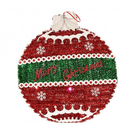 Christmas Bauble Krist+ 19CH138-L 19CH138-L White Red Silver polypropylene PET Plastic LED Light