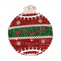Christmas Bauble LED Light Red Silver White Plastic polypropylene
