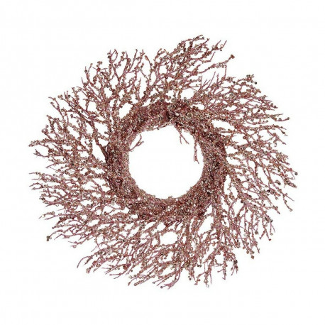 Advent wreathe Krist+ 3300/16-DB9-2 3300/16-DB9-2 Pink Golden Plastic Branch 50 x 10 x 50 cm