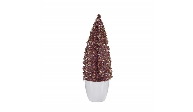 Christmas Tree Small Pink Golden Plastic 9 x 28 x 9 cm