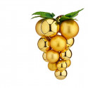 Christmas Baubles Small Grapes Golden Plastic