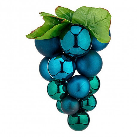 Christmas Bauble Krist+ 01842 01842 Blue Plastic Grapes Small