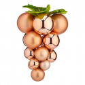 Christmas Baubles Medium Grapes Copper Plastic