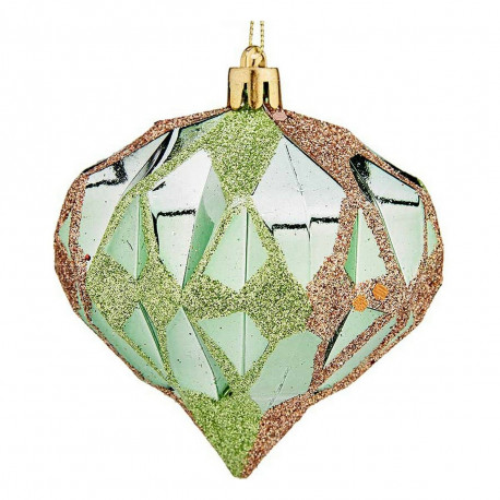 Christmas Baubles Krist+ 00893 00893 Green Plastic Diamond Ø 8 cm 6 Units