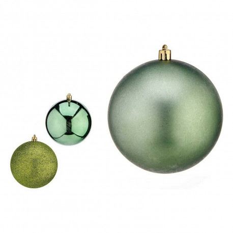 Christmas Baubles Krist+ 00805 00805 Green Plastic Ø 10 cm 6 Units